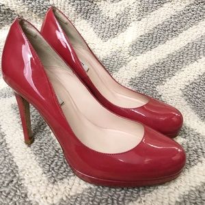 LK Bennett Sledge Heels in Patent Rose